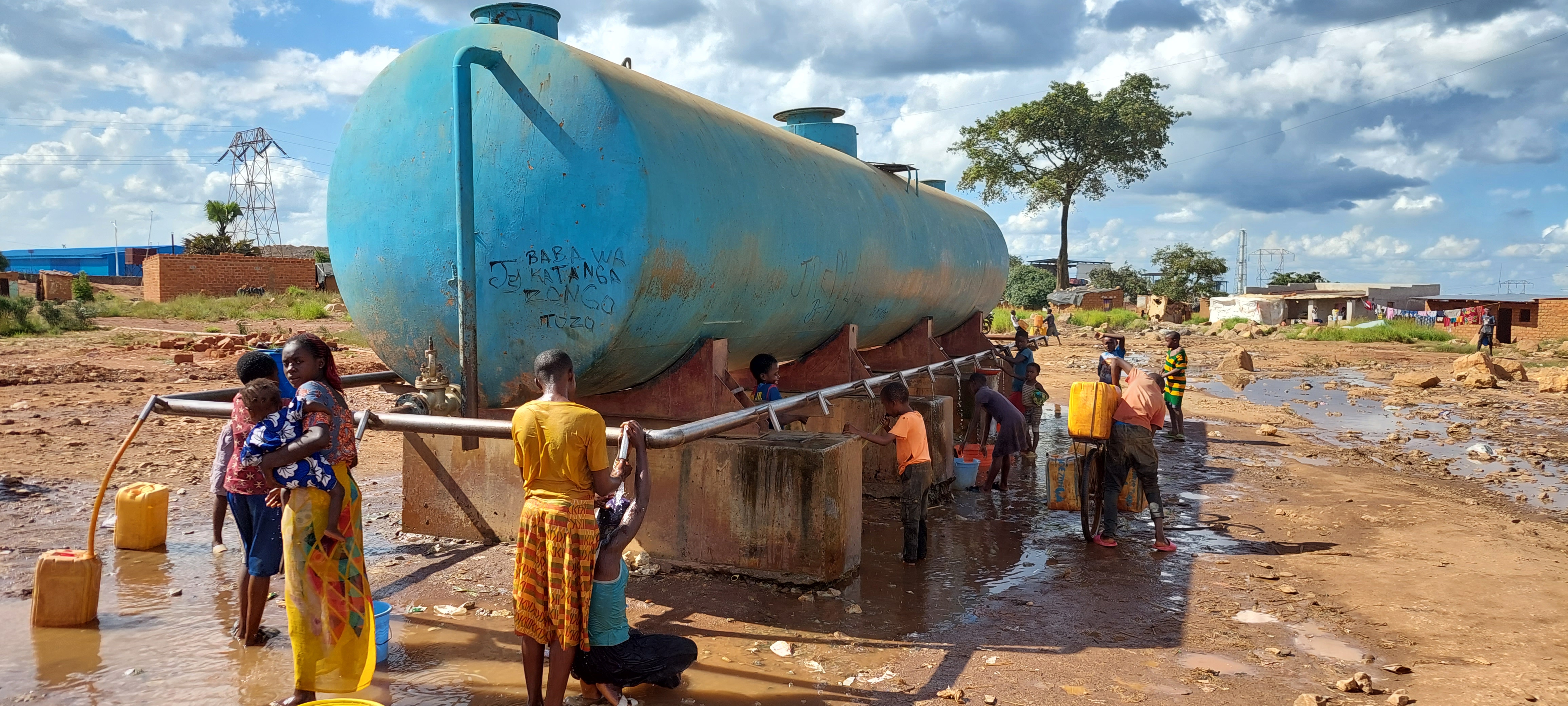 Provisión de agua en RD Congo