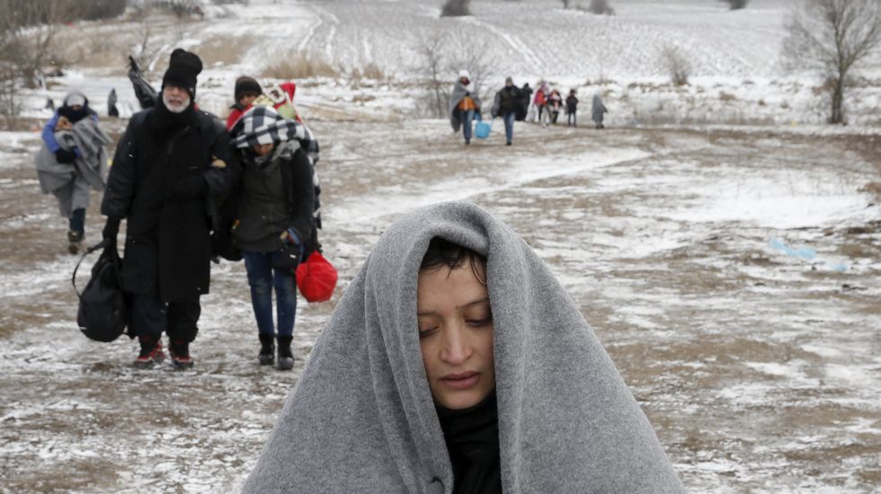 personas refugiadas en Grecia y los Balcanes
