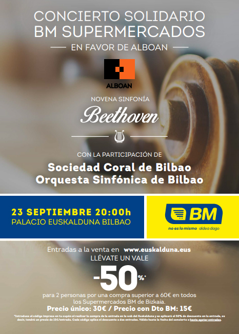 Concierto solidario de la Sociedad Coral de Bilbao y la Orquesta Sinfónica de Bilbao (BOS)